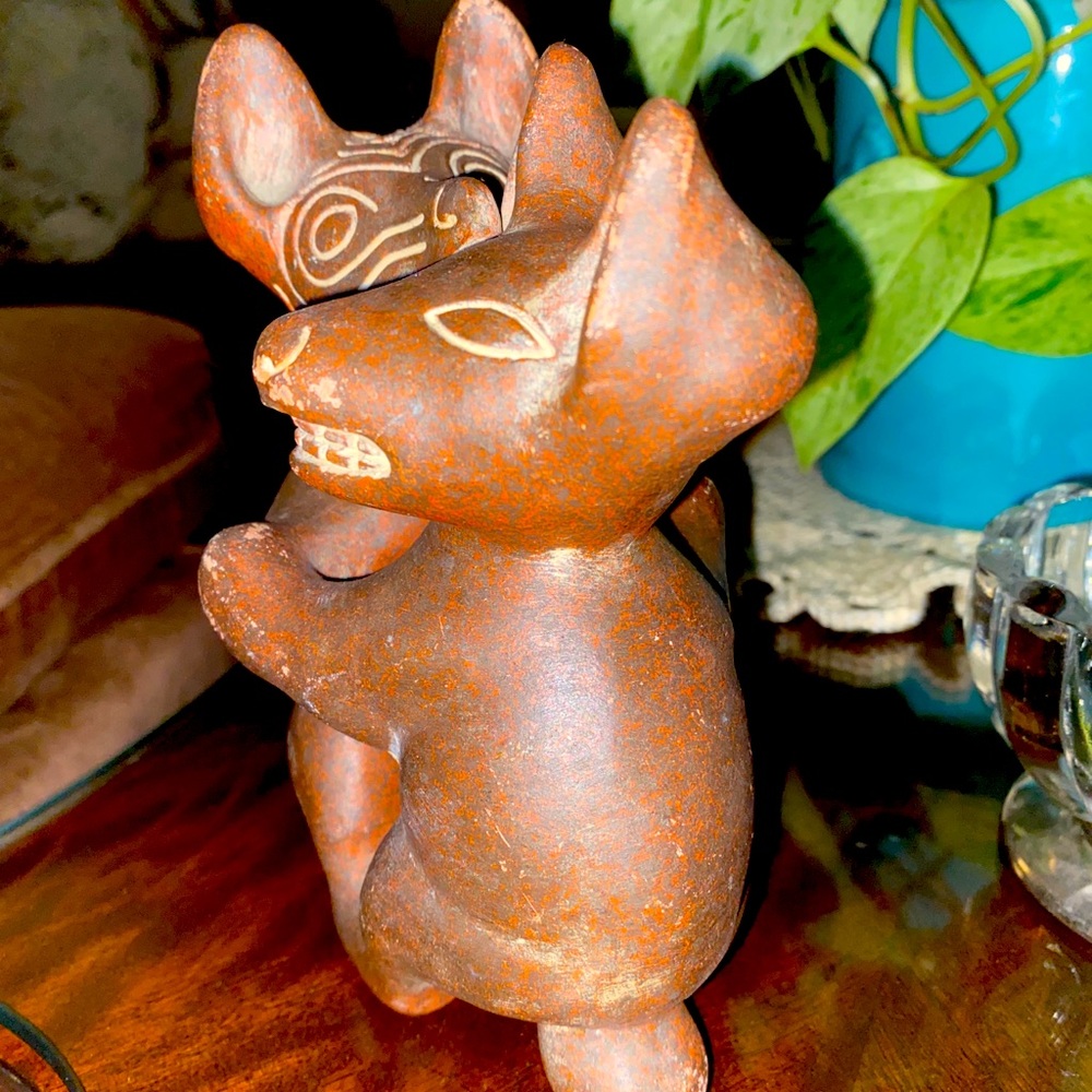 Vintage Mexico Red Clay “Ancient Dancing Colima Dogs” - Picture 10 of 11